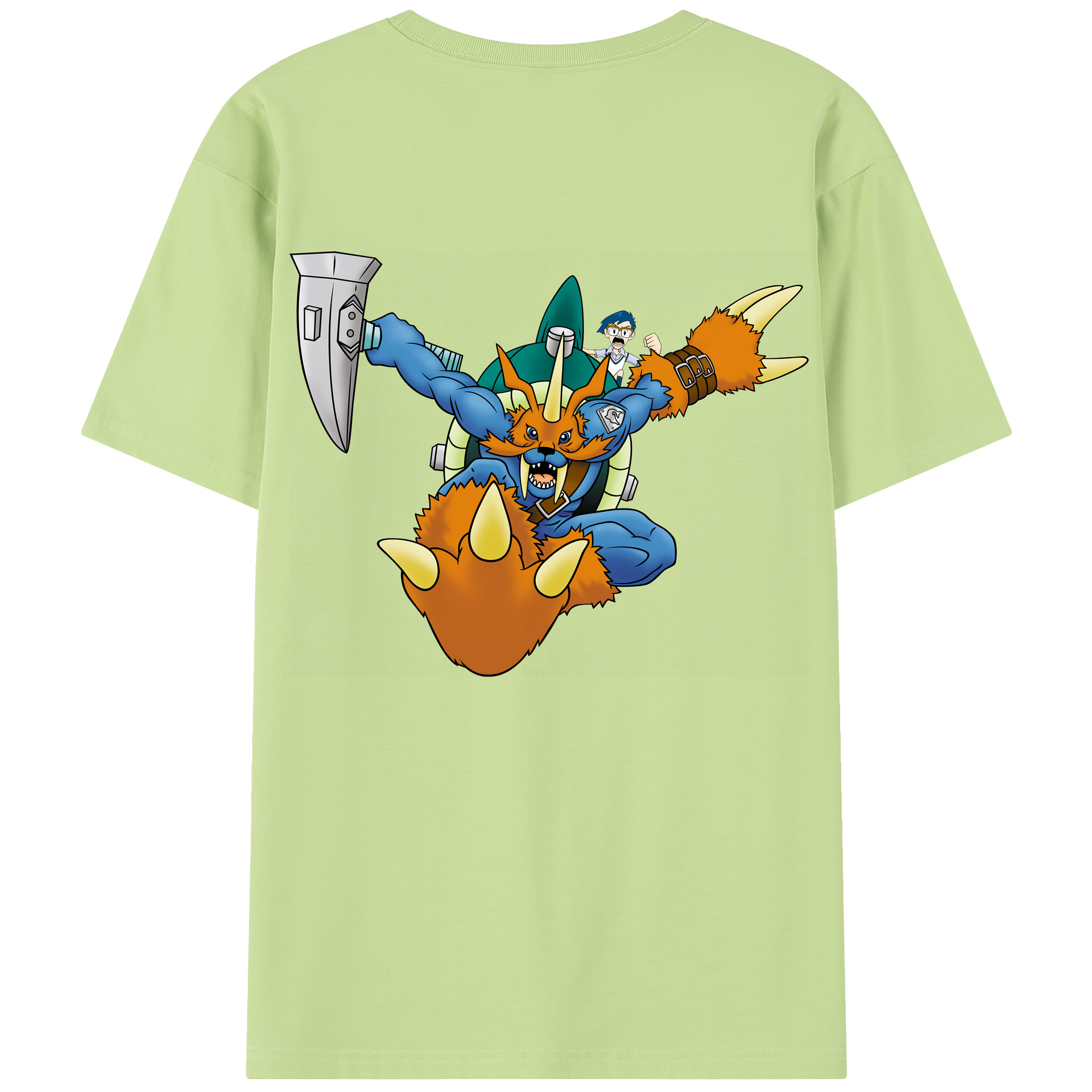 （画像用） Digimon デジタルモンスター/デジモン 綿100％半袖Tシャツ（背面プリント）